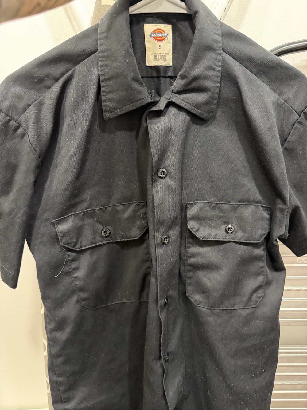 Dickies Black Short-Sleeve Shirt Jacket